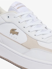Lacoste White L001 Ace Leather Trainers - Image 2 of 2