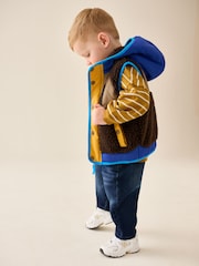 Brow Colour Block Borg Gilet (3mths-7yrs) - Image 2 of 5