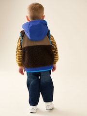Brow Colour Block Borg Gilet (3mths-7yrs) - Image 4 of 5