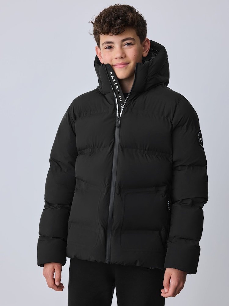 Baker by Ted Baker Black Shower Resistant Padded Coat - Image 2 of 22 Baker by Ted Baker Black Shower Resistant Padded Coat - Image 2 of 22
