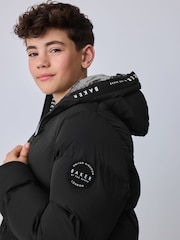 Baker by Ted Baker Black Shower Resistant Padded Coat - Image 6 of 22