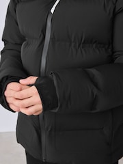 Baker by Ted Baker Black Shower Resistant Padded Coat - Image 8 of 22