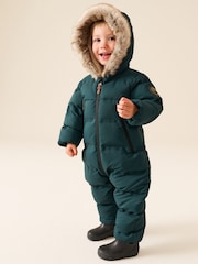Green Waterproof Padded Snowsuit (3mths-7yrs) - Image 2 of 9