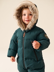 Green Waterproof Padded Snowsuit (3mths-7yrs) - Image 4 of 9