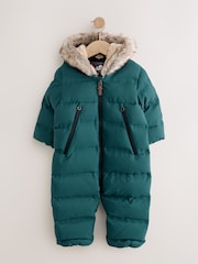 Green Waterproof Padded Snowsuit (3mths-7yrs) - Image 5 of 9