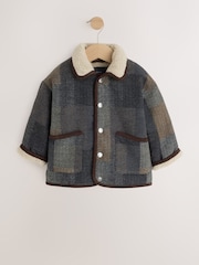 Multi Check Borg Collar Jacket (3mths-7yrs) - Image 6 of 9