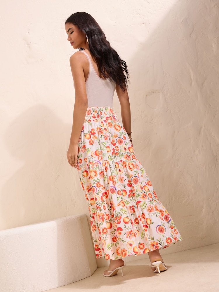 Friends Like These Red/White Ruffle Maxi Skirt - Image 5 of 5