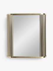 Gold Ribbed Gold Wall Cabinet - Image 4 of 6