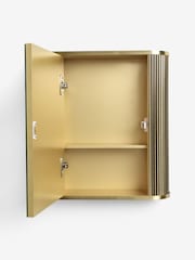 Gold Ribbed Gold Wall Cabinet - Image 5 of 6