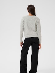 Kaffe Grey KAniel Knit Light and Cosy Cardigan - Image 3 of 6
