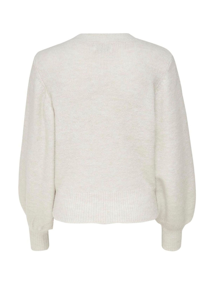 ONLY Grey Long Sleeve Round Neck Rhinestone Detail Jumper - Image 5 of 5