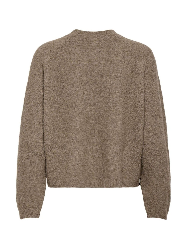 ONLY Brown Button Through Patch Pocket Cardigan - Image 2 of 2 ONLY Brown Button Through Patch Pocket Cardigan - Image 2 of 2