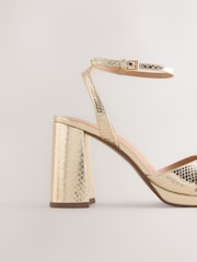 Gold Standard/Wide Fit Forever Comfort® Platform Sandals - Image 10 of 10