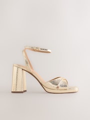 Gold Standard/Wide Fit Forever Comfort® Platform Sandals - Image 6 of 10