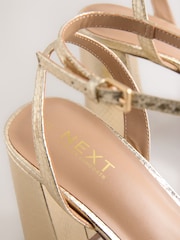 Gold Standard/Wide Fit Forever Comfort® Platform Sandals - Image 8 of 10