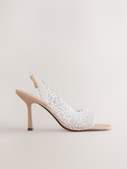 Shimmer Forever Comfort® Vinyl Heatseal High Sandals - Image 7 of 11