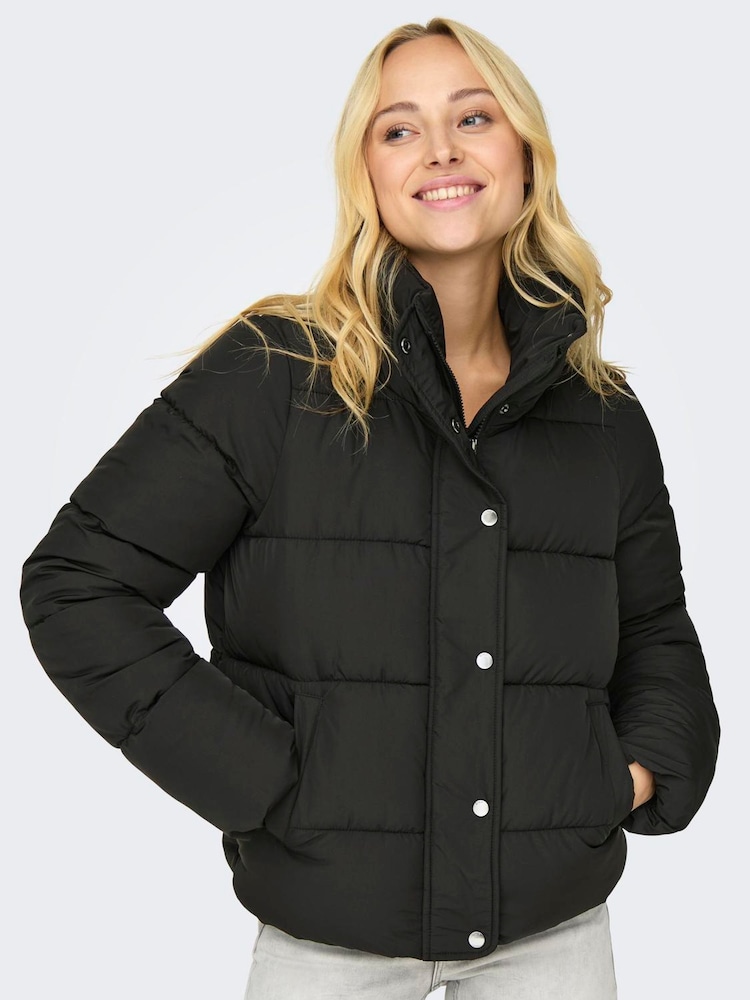 ONLY Zip Through Classic Short Puffer Jacket - Imagen 1 de 6
