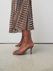 Tan Brown N.Premium Strappy Hardware Sandals - Image 1 of 5