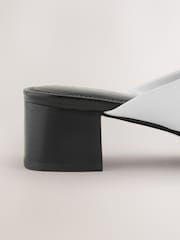 White Forever Comfort® Leather Toe Post Block Heels - Image 4 of 5