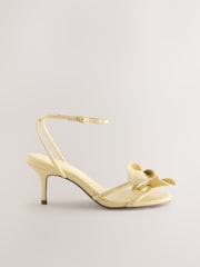 Buttermilk Forever Comfort® Leather Tulip Heeled Sandals - Image 1 of 10