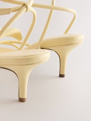 Buttermilk Forever Comfort® Leather Tulip Heeled Sandals - Image 10 of 10