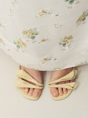 Buttermilk Forever Comfort® Leather Tulip Heeled Sandals - Image 4 of 10