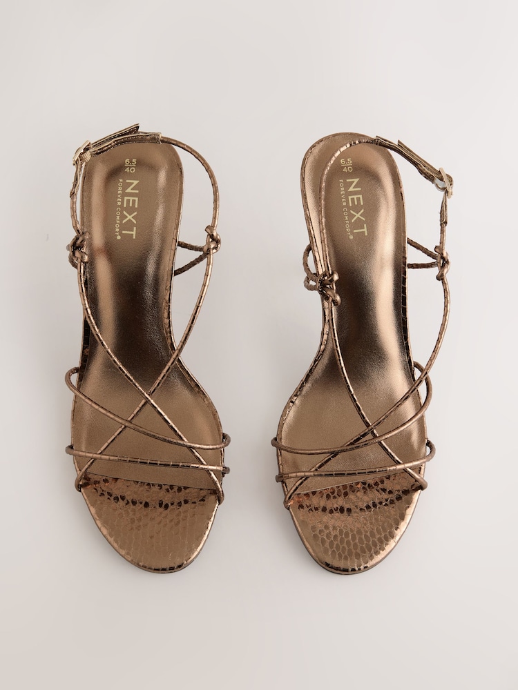 Bronze Forever Comfort® Strappy High Heeled Sandals - Image 2 of 5
