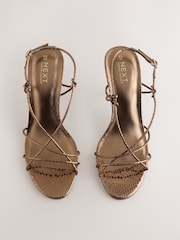 Bronze Forever Comfort® Strappy High Heeled Sandals - Image 6 of 9