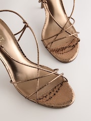 Bronze Forever Comfort® Strappy High Heeled Sandals - Image 7 of 9