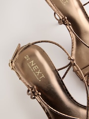 Bronze Forever Comfort® Strappy High Heeled Sandals - Image 8 of 9