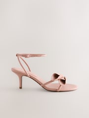 Pink Forever Comfort® Leather Tulip Heeled Sandals - Image 1 of 5