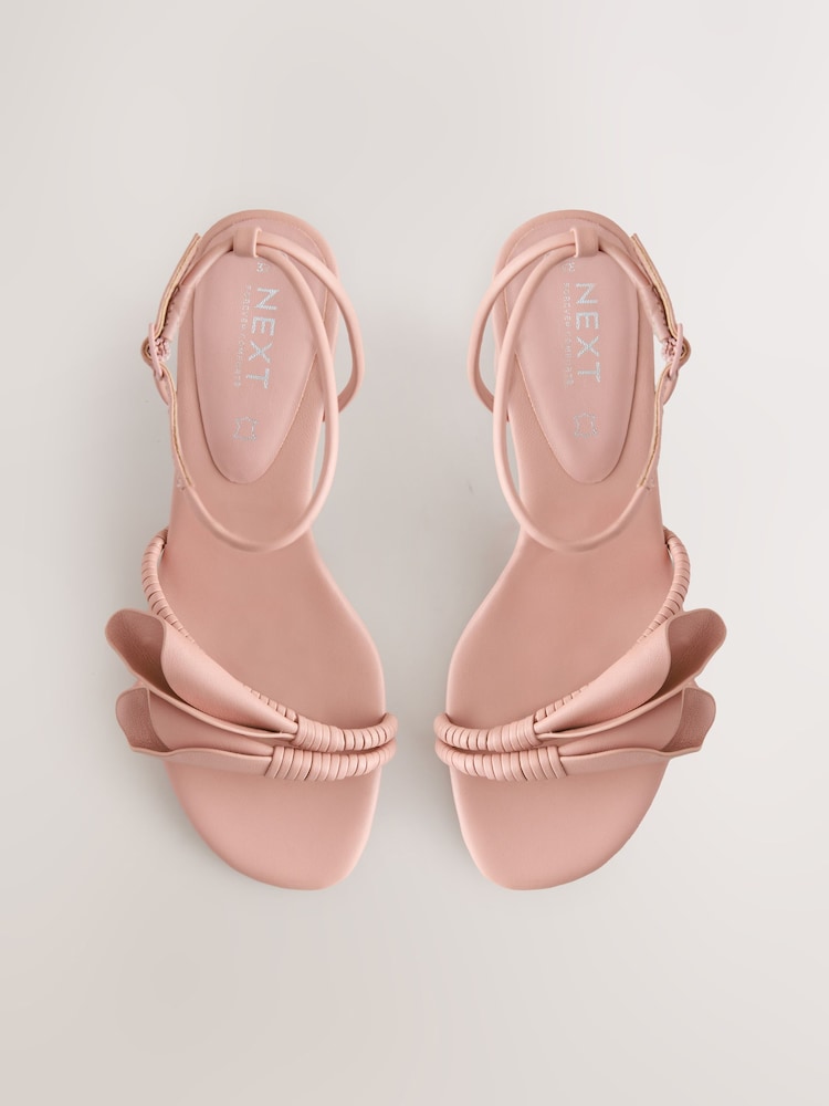 Pink Forever Comfort® Leather Tulip Heeled Sandals - Image 2 of 5