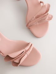Pink Forever Comfort® Leather Tulip Heeled Sandals - Image 3 of 5