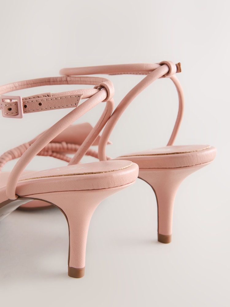 Pink Forever Comfort® Leather Tulip Heeled Sandals - Image 5 of 5