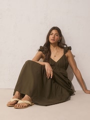 Bone/Cream Forever Comfort® Shell Thoe Thong Sandals - Image 4 of 4