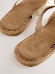 Bone/Cream Forever Comfort® Shell Thoe Thong Sandals - Image 8 of 8