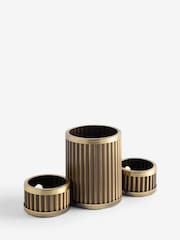 Gold Gold Ribbed Electric Toothbrush Holder And Tidy - Image 1 of 1