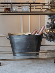 Libra Interiors Silver Cramant Oval Champagne Bucket - Image 1 of 6