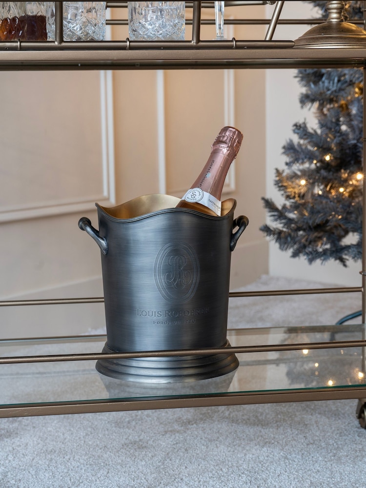 Libra Interiors Silver Cramant Wine Cooler - Image 1 of 6 Libra Interiors Silver Cramant Wine Cooler - Image 1 of 6