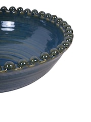 Libra Interiors Blue Mediterranean Reactive Glaze Ceramic Bowl - Image 5 of 6