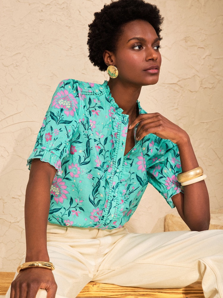 Love & Roses Green Petite Floral Print Blouse - Image 2 of 4