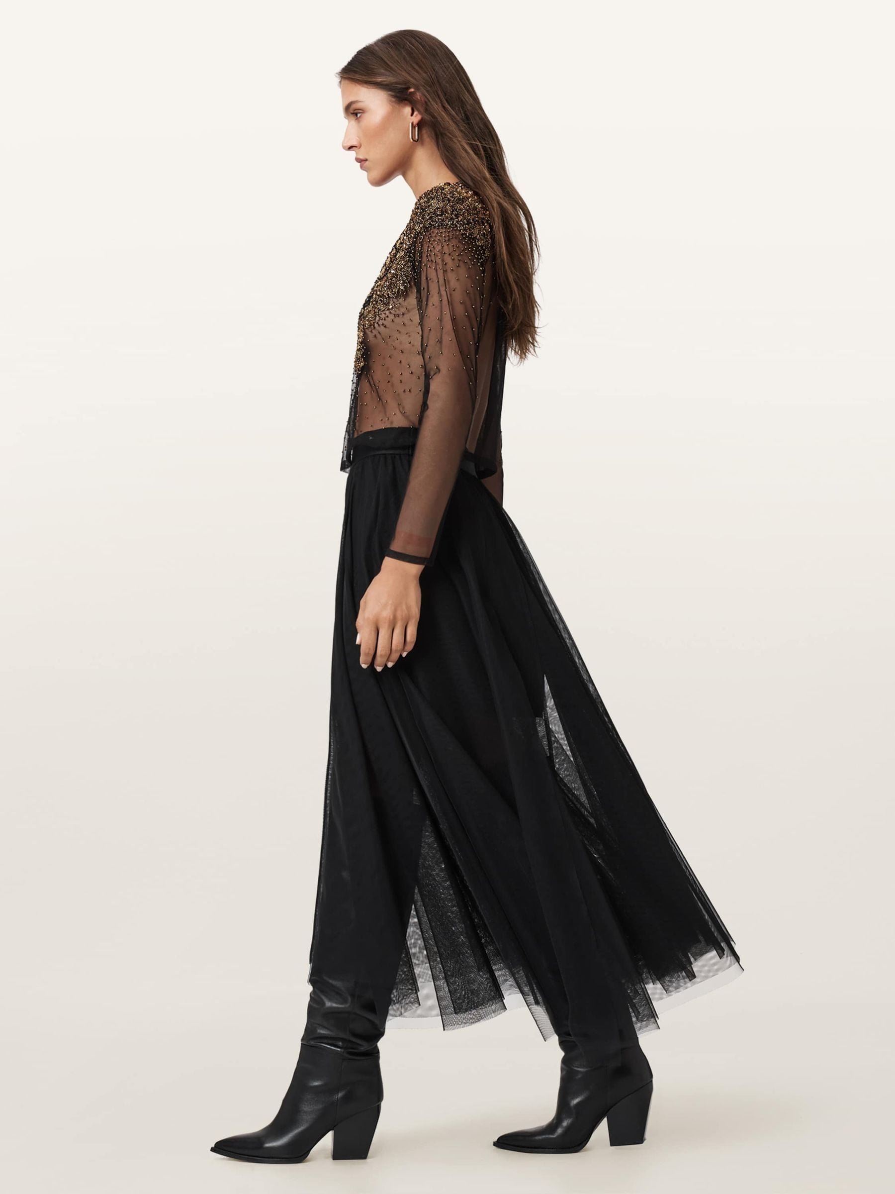 Buy AllSaints Black Ally Tulle Skirt from Next USA