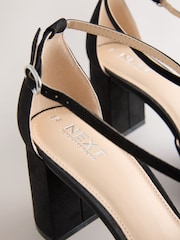 Black Standard/Wide Fit Forever Comfort® Cross Strap Block Heel Shoes - Image 9 of 9