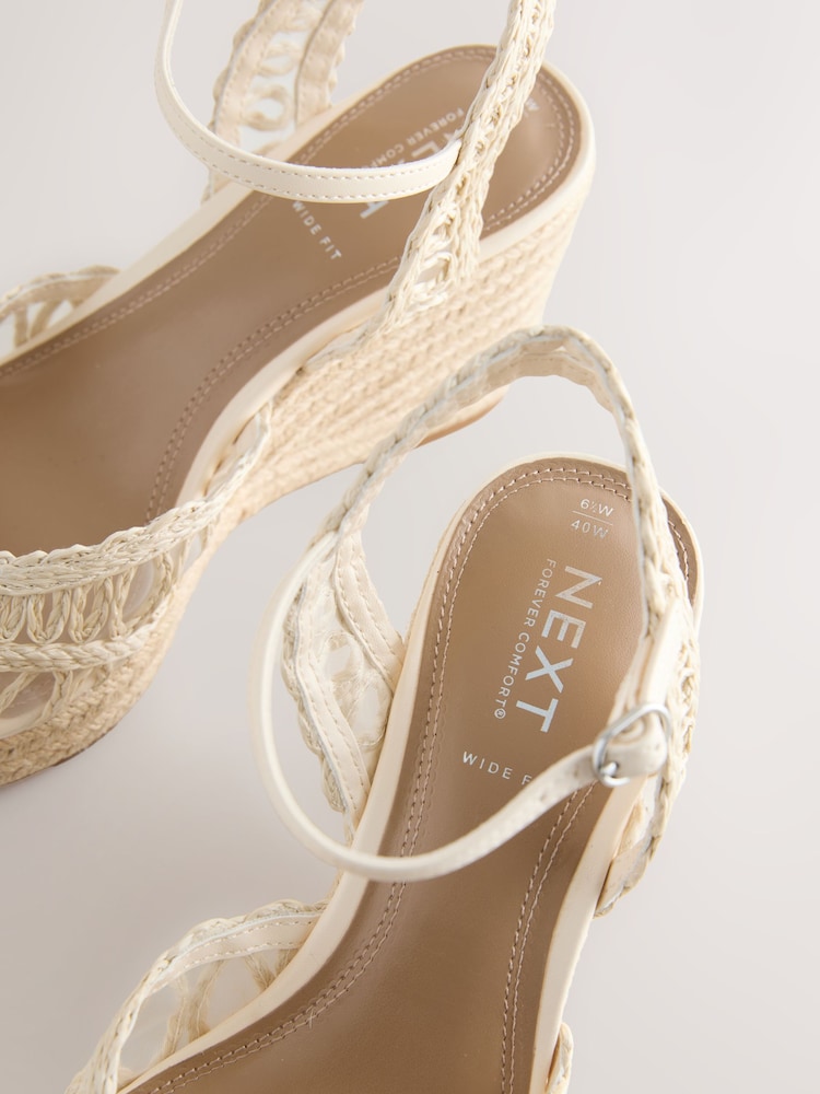 os - Chaussures compensées Forever Comfort® en raphia à bout ouvert - Image 8 de 8 os - Chaussures compensées Forever Comfort® en raphia à bout ouvert - Image 8 de 8