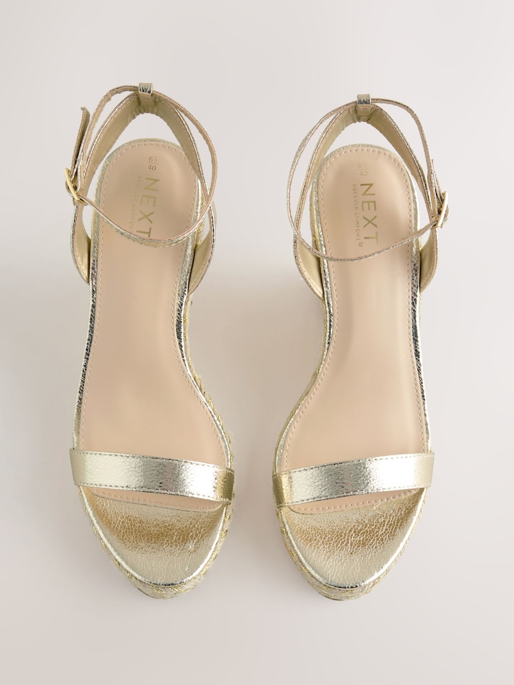 Gold - Forever Comfort® Schuhe mit hohem Keilabsatz - Bild 1 von 5