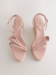 Pink Forever Comfort® Leather Tulip Wedges - Image 1 of 5
