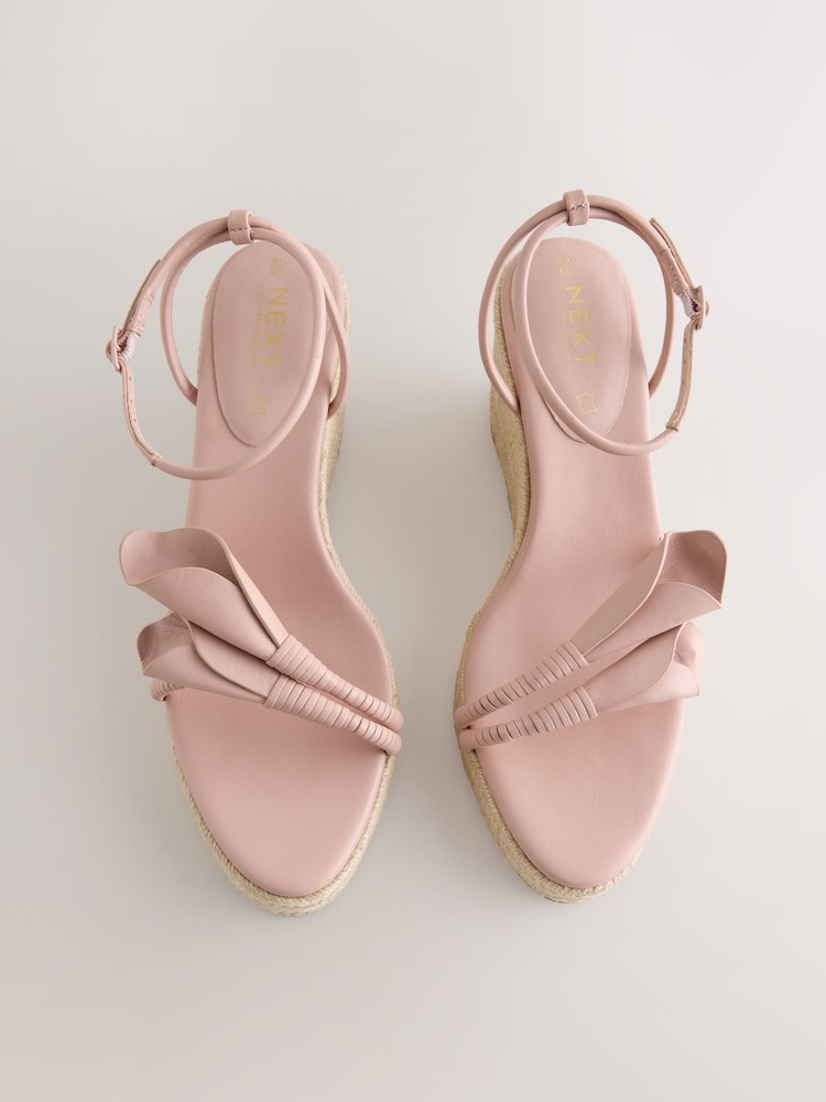 Pink Forever Comfort® Leather Tulip Wedges - Image 1 of 5