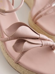 Pink Forever Comfort® Leather Tulip Wedges - Image 4 of 5