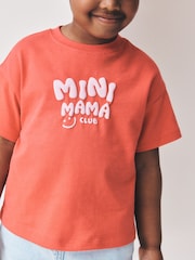 Bright Pink Mama Slogan T-Shirt (3mths-7yrs) - Image 2 of 3
