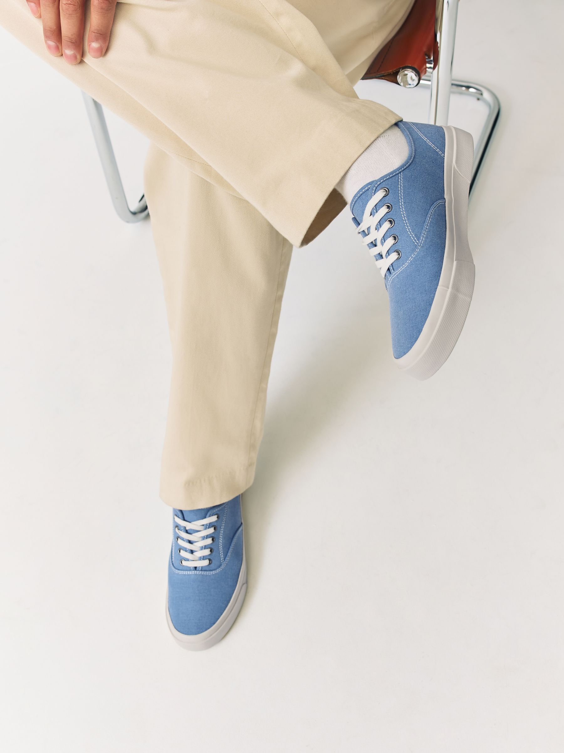 Buy Blue Canvas CVO Trainers from Next Romania